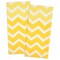 Contemporary Home Living Set of 2 Yellow and White Chevron Dish Towel, 28"